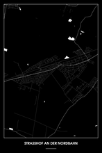 Lade das Bild in den Galerie-Viewer, Strasshof an der Nordbahn Dark Poster - Minimal - Detailansicht
