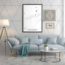 Lade das Bild in den Galerie-Viewer, Strasshof an der Nordbahn Light Poster - Minimal - Vorschau in einem hell eingerichtetem Wohnzimmer
