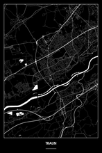 Lade das Bild in den Galerie-Viewer, Traun Dark Poster - Minimal - Detailansicht

