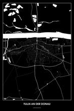 Lade das Bild in den Galerie-Viewer, Tulln an der Donau Dark Poster - Minimal - Detailansicht
