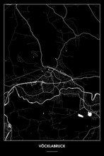 Lade das Bild in den Galerie-Viewer, Vöcklabruck Dark Poster - Minimal - Detailansicht

