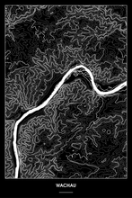 Lade das Bild in den Galerie-Viewer, Wachau Dark Poster - Minimal - Detailansicht
