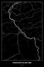 Lade das Bild in den Galerie-Viewer, Waidhofen an der Ybbs Dark Poster - Minimal - Detailansicht

