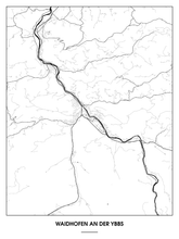 Lade das Bild in den Galerie-Viewer, Waidhofen an der Ybbs Poster - Minimal Design
