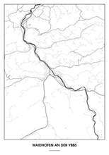 Lade das Bild in den Galerie-Viewer, Waidhofen an der Ybbs Poster - Minimal Design
