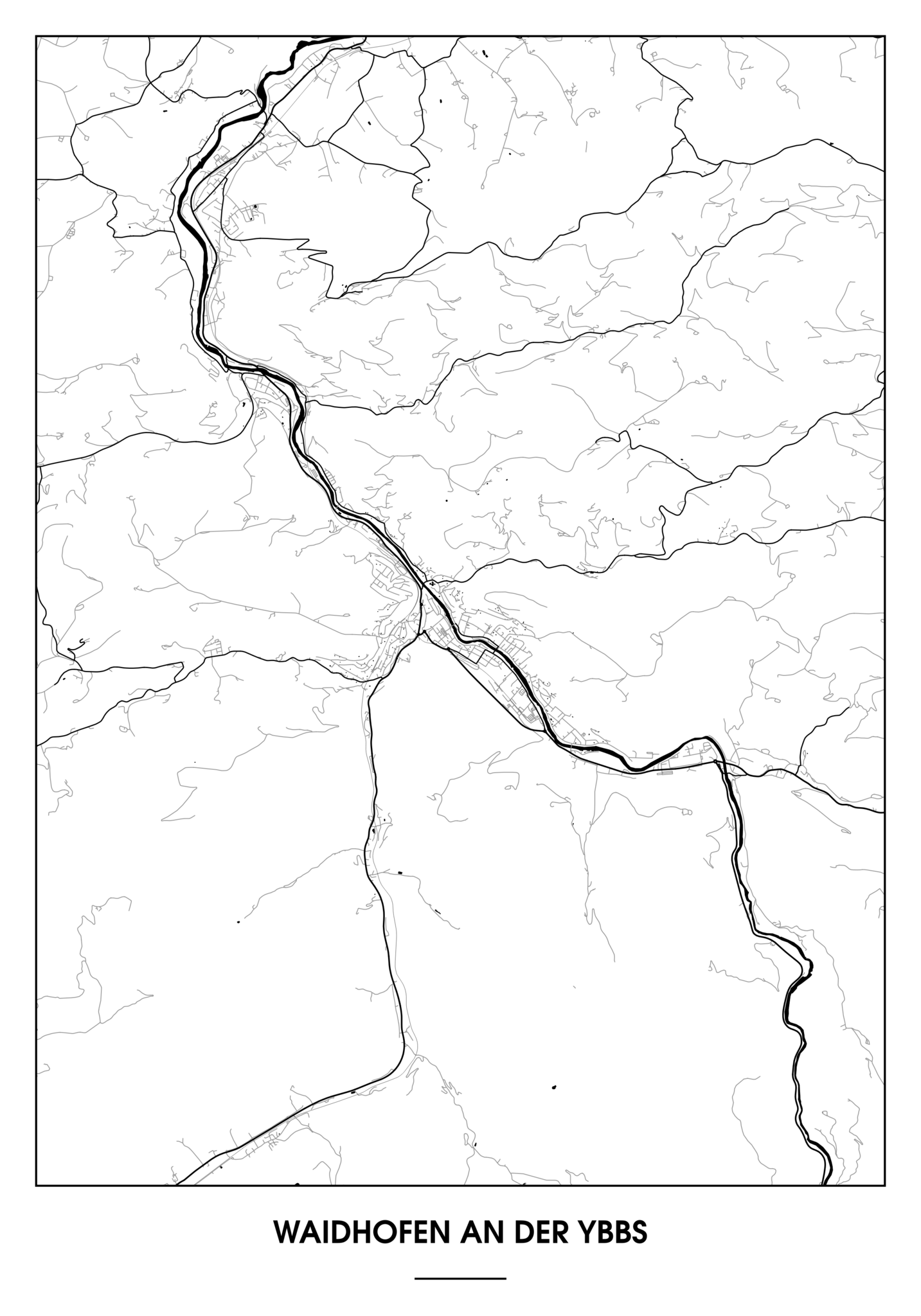 Waidhofen an der Ybbs Poster - Minimal Design