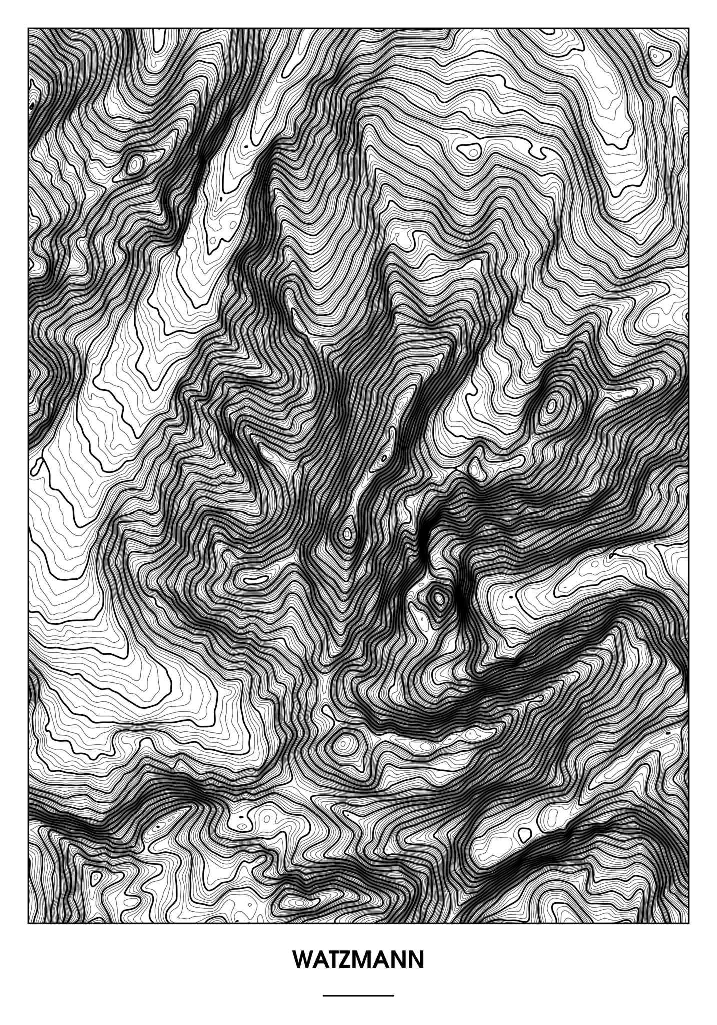 Watzmann Poster - Minimal Design
