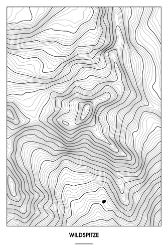 Wildspitze Light Poster - Minimal - Detailansicht