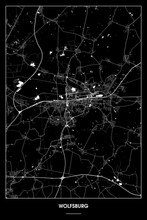 Lade das Bild in den Galerie-Viewer, Wolfsburg Dark Poster - Minimal - Detailansicht
