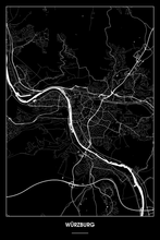 Lade das Bild in den Galerie-Viewer, Würzburg Dark Poster - Minimal - Detailansicht
