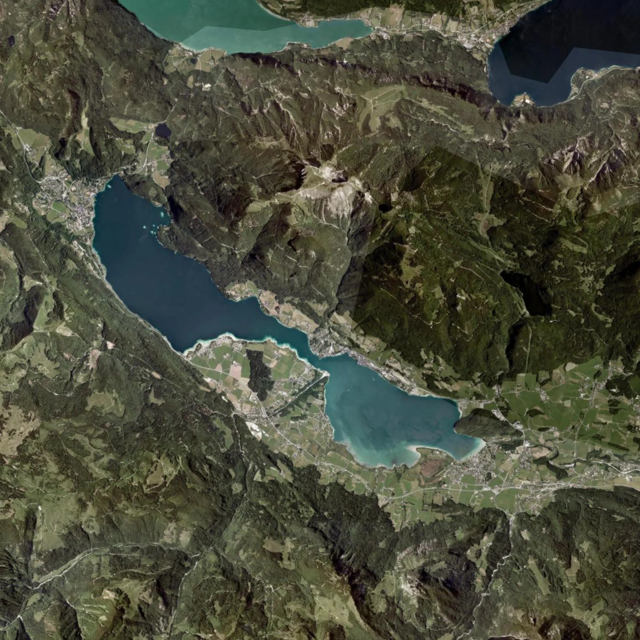 Satellitenbild des Wolfgangsees